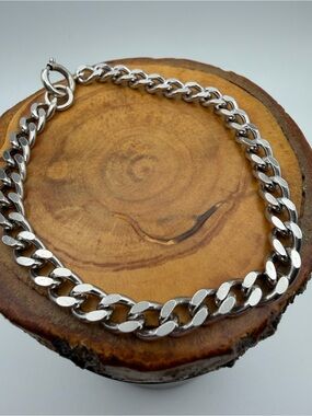 Sterling Silver Cuban Link Bracelet- Chunky Chain 7.5” 11.46g